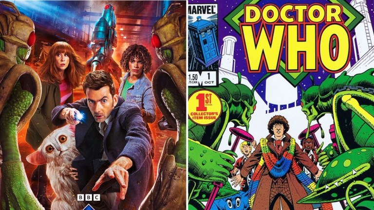 Doctor Who The Star Beast BBC poster and comics cover